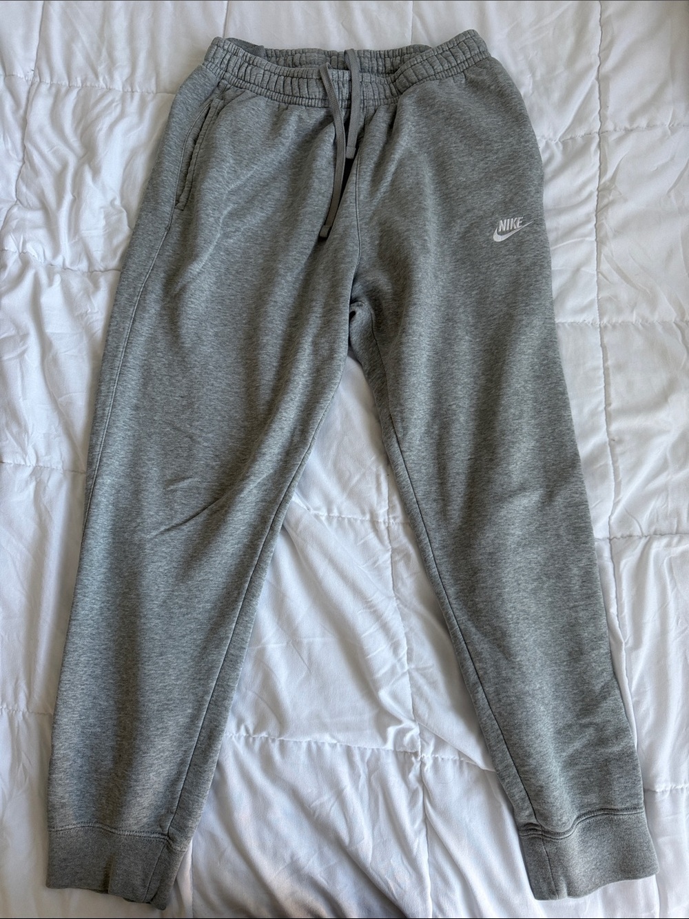 Nike Youth Heather Gray Fleece Joggers